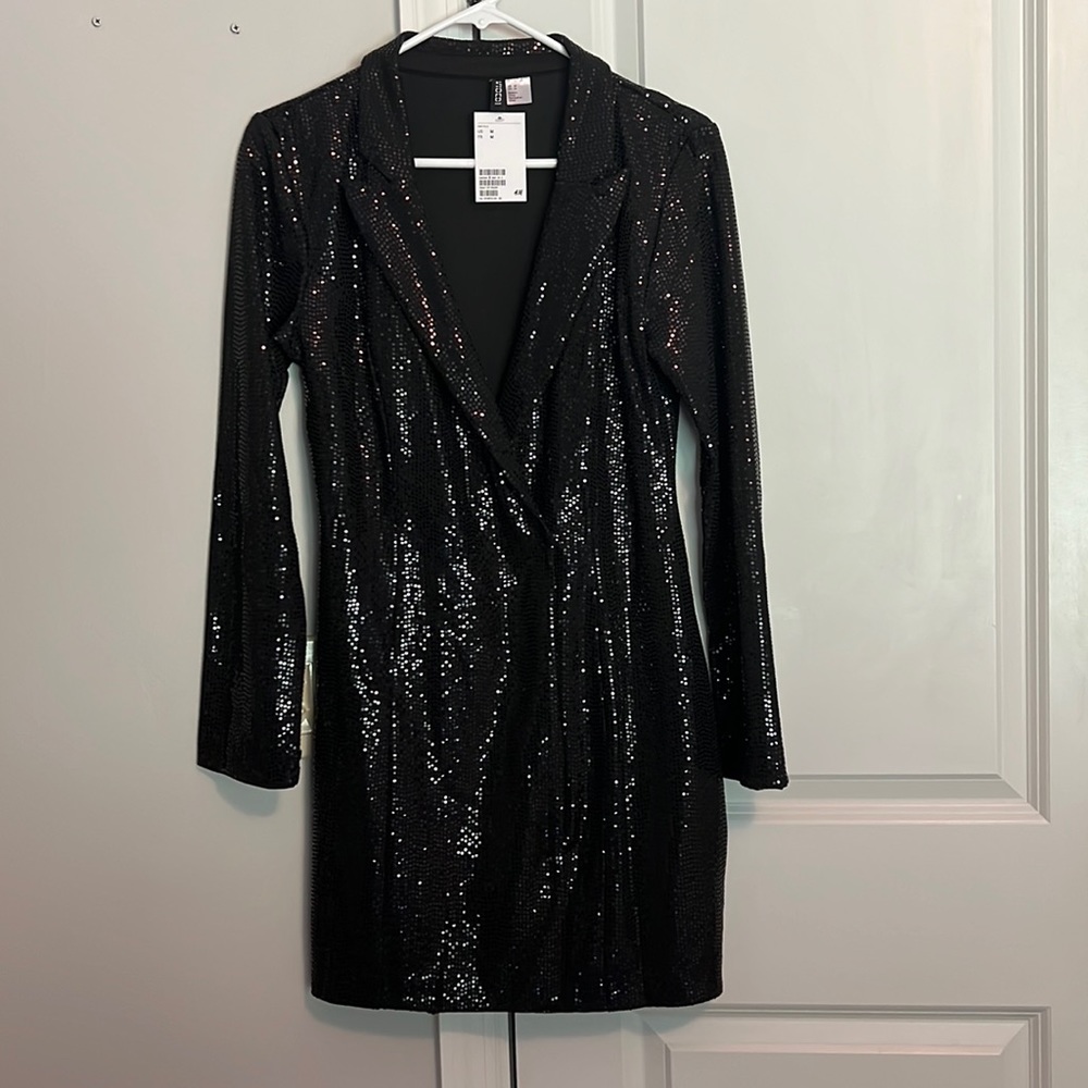 H&M sequined jacket dress